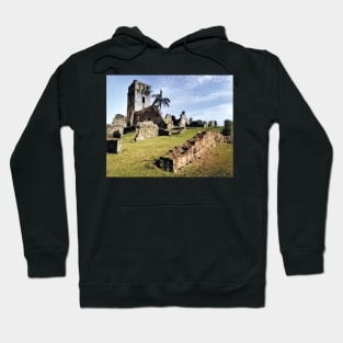 Colorized vintage photo of ruins of old Panama Hoodie